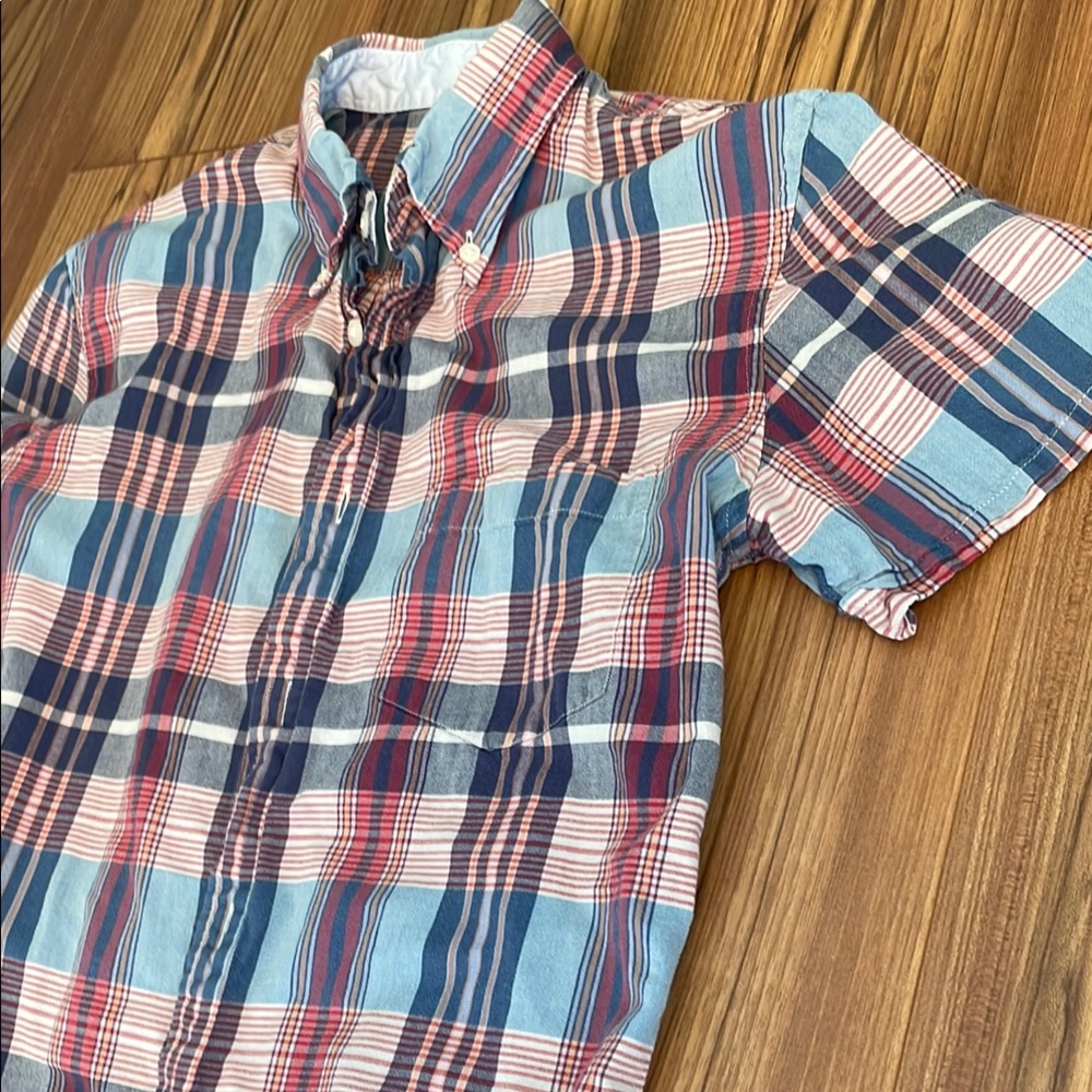 Brooks Brothers Blue and Red Casual Button Down Shirt